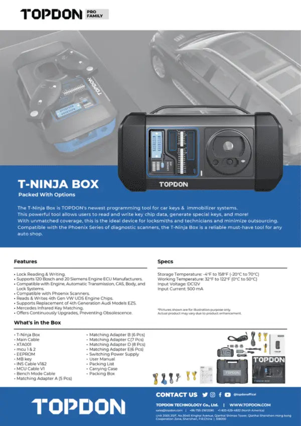 TNJ Box Schlüssel Programmierer TOPDON MittmannLive