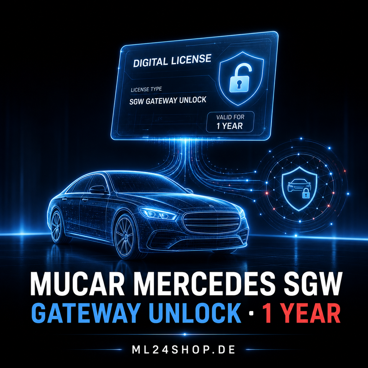 MUCAR Mercedes SGW Gateway Unlock – 1 Jahr – digitale Jahreslizenz im einheitlichen ML24Shop Bildstil