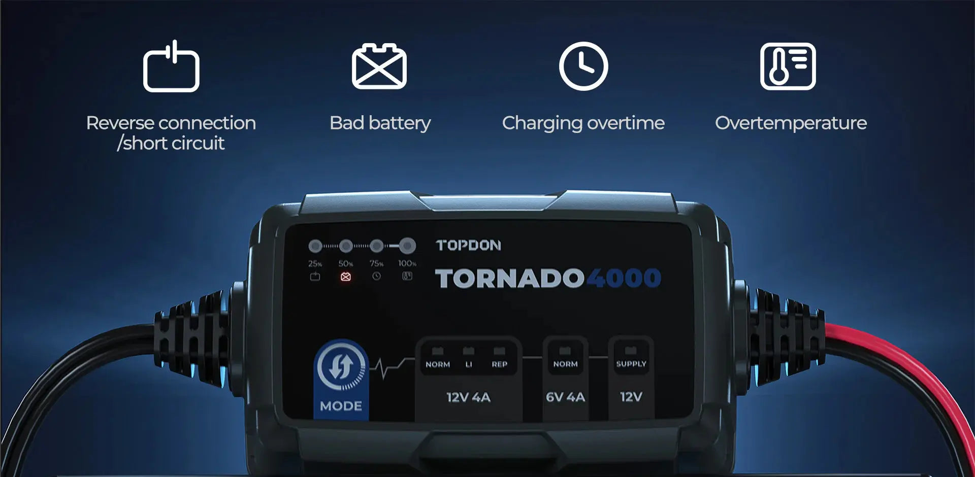 TOPDON TORNADO 4000 KFZ Batterieladegerät MittmannLive