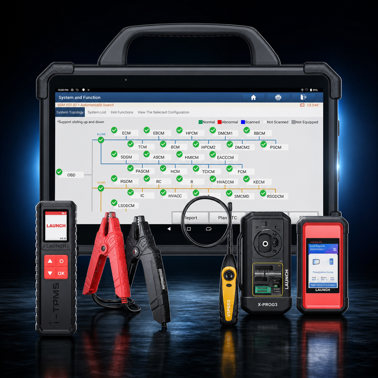 LAUNCH X431 PAD VII Elite Bundle mit X-PROG3 i-TPMS BST360 und VSP600