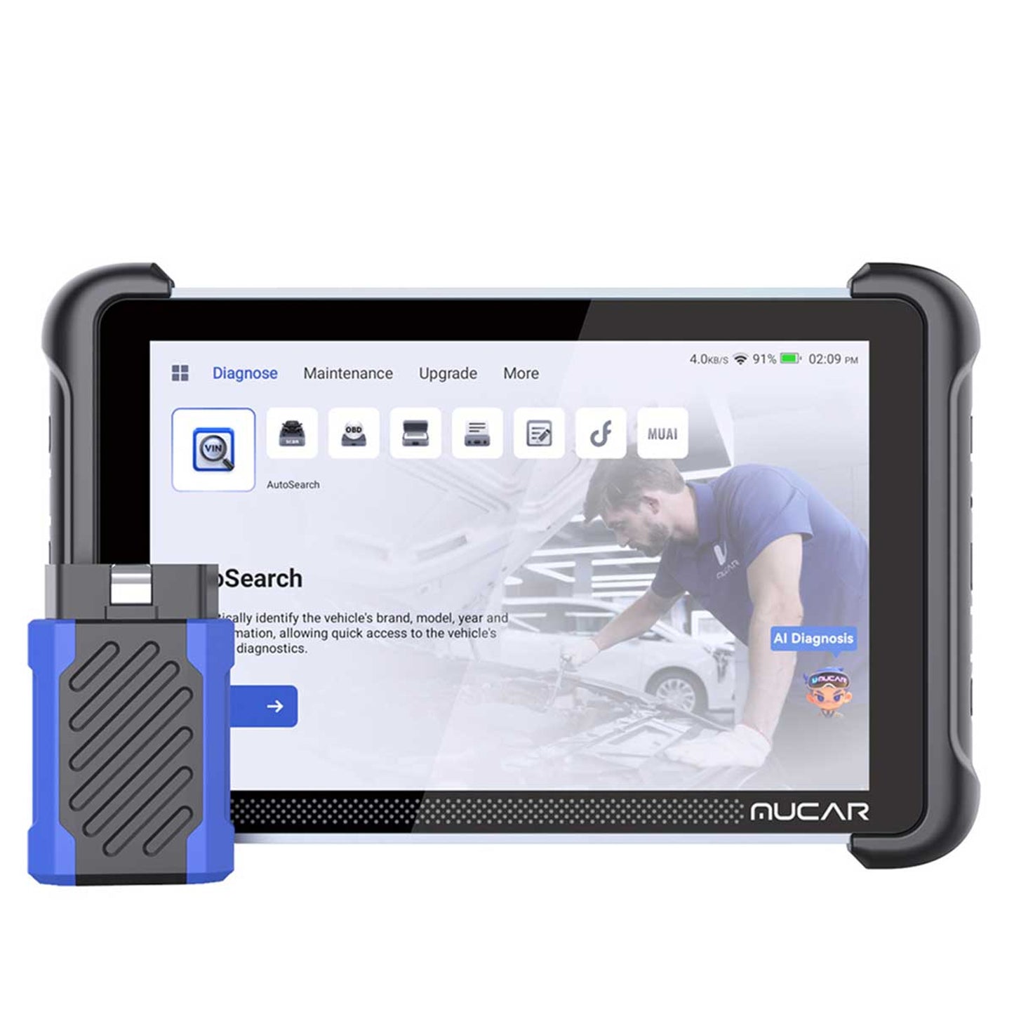 MUCAR 892BT – AI-Profi-Diagnosegerät mit ECU-Codierung – Originales Herstellerbild