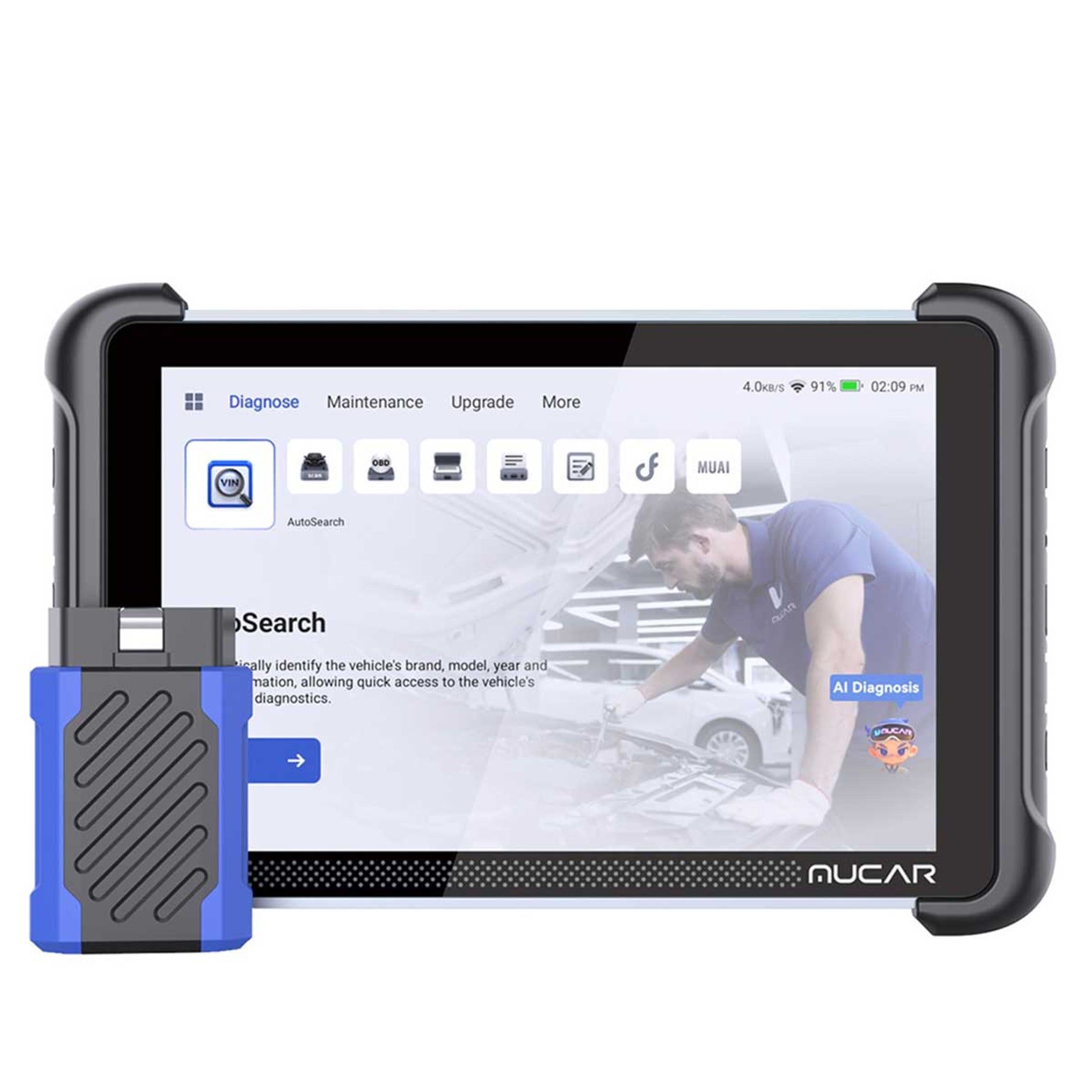 MUCAR 892BT – AI-Profi-Diagnosegerät mit ECU-Codierung – Originales Herstellerbild