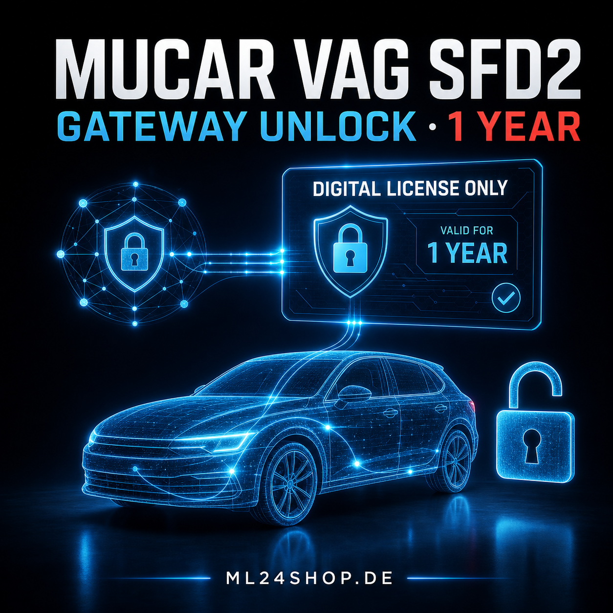 MUCAR VAG SFD2 Gateway Unlock – 1 Jahr – digitale Jahreslizenz im einheitlichen ML24Shop Bildstil